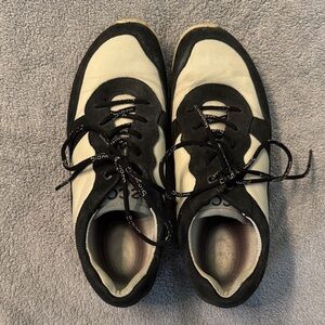 Ecco Black and White Athletic Shoes